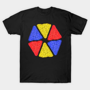 National Tortilla Chip Day TriColor Chips Hexaon Pattern T-Shirt